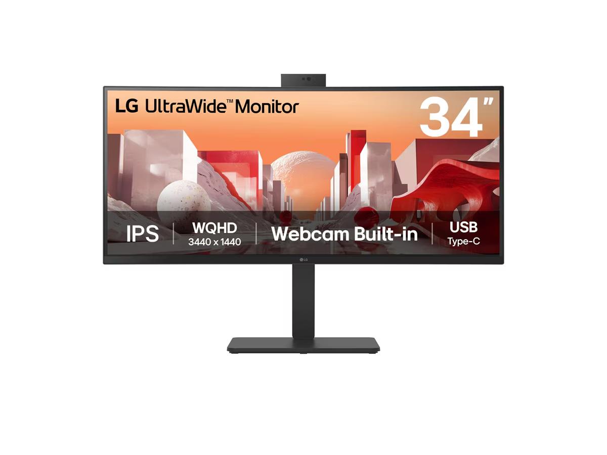 LG Ultrawide 34BA85QE-B 34" Class Webcam UWQHD Curved Screen LED Monitor