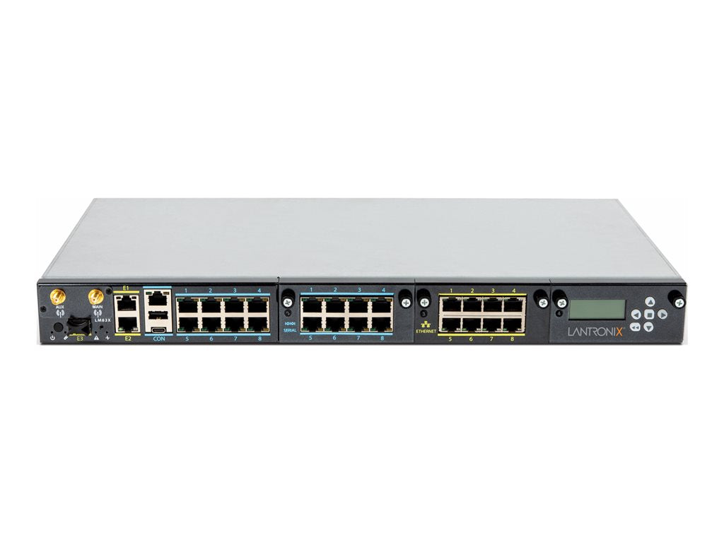 Lantronix LM Series LM83X - Console server - 32 ports - 1GbE, RS-232 - 1U - rack-mountable - TAA Compliant 83X-X32S-224-YAA