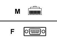 Lantronix - Serial cable - RJ-45 (M) to DB-9 (F) - 6 ft ACC-500-103