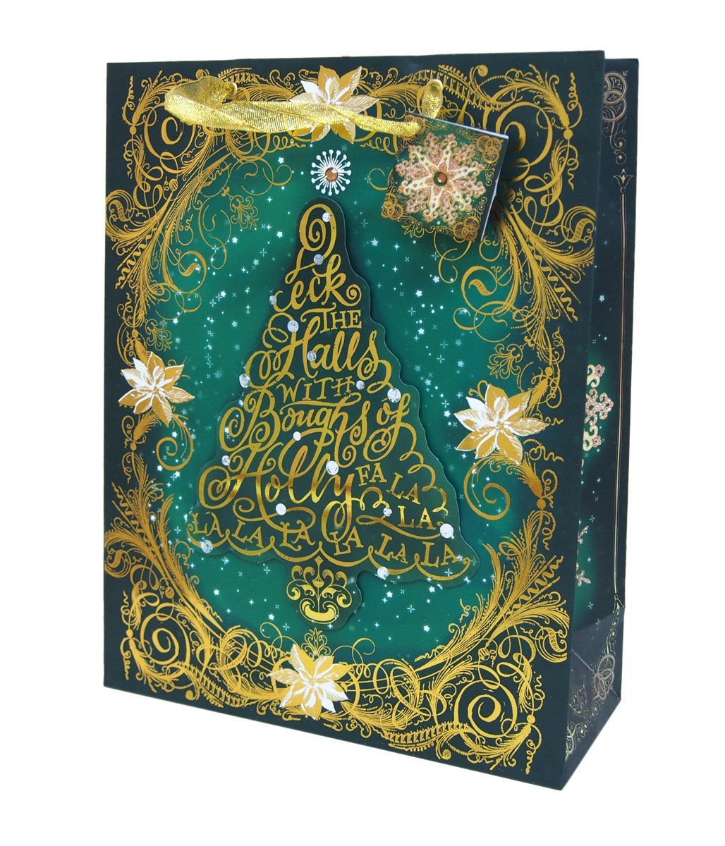 Large Deck The Halls Evergreen Bag