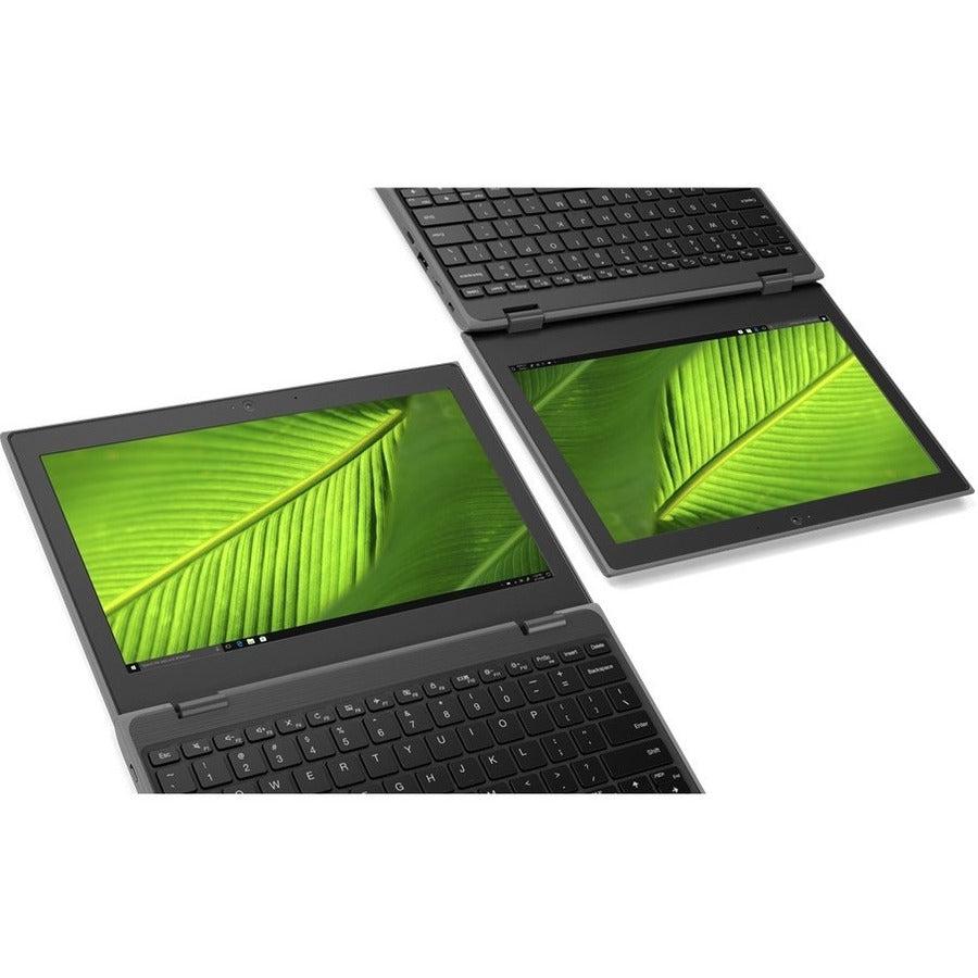 Lenovo 100e Windows 2nd Gen 81M80082US 11.6" Netbook - HD - 1366 x 768 - Intel Celeron N4120 Quad-core (4 Core) 1.10 GHz - 4 GB Total RAM - 4 GB On-board Memory - 128 GB SSD - Black