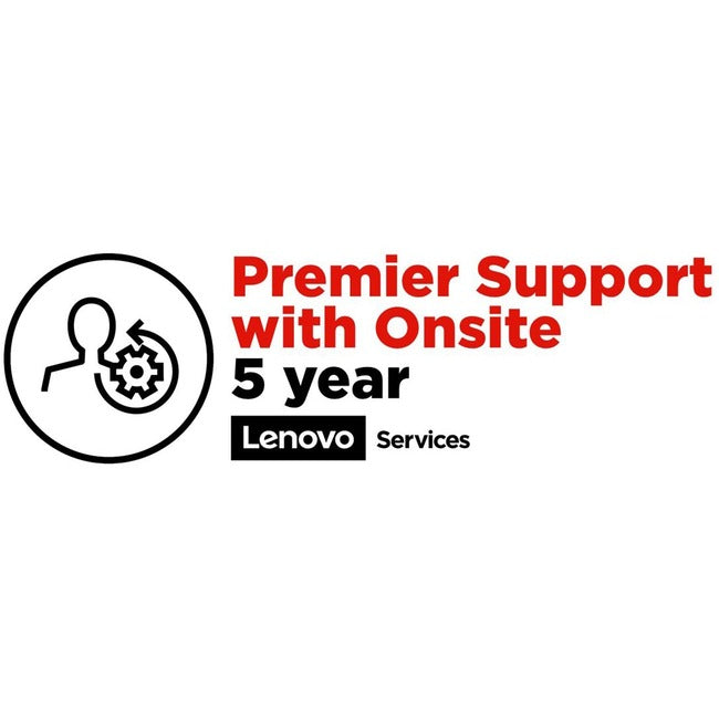 Lenovo Onsite + Premier Support - Extended Service Agreement - Parts And Labor - 5 Years - On-Site - Response Time: Nbd - For Thinkbook 13, 14, 15, Thinkpad E48X, E49X, E58X, E59X, Thinkpad Yoga 11E (5Th Gen)