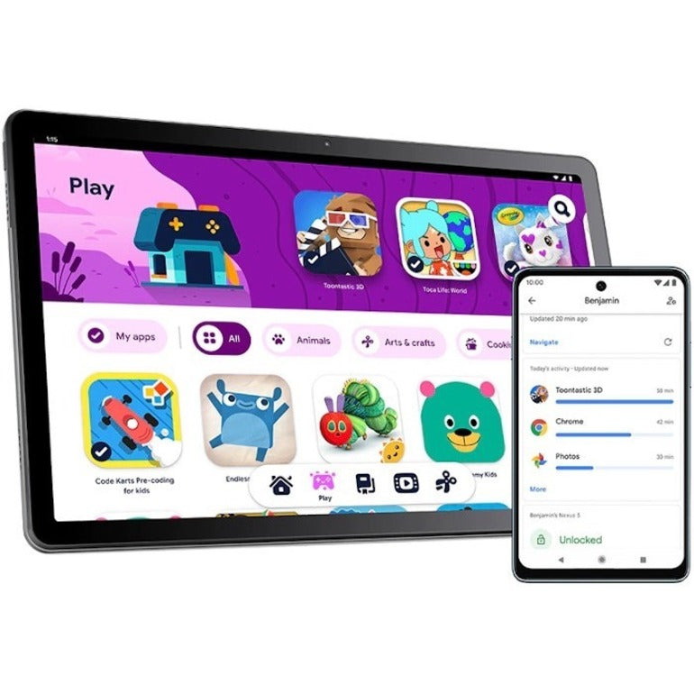 Lenovo Tab M10 Plus (3Rd Gen) Tablet - 10.6" 2K - Octa-Core (Cortex A55 Dual-Core (2 Core) 2 Ghz + Cortex A55 Hexa-Core (6 Core) 1.80 Ghz) - 4 Gb Ram - 64 Gb Storage - Android 12 - Storm Gray