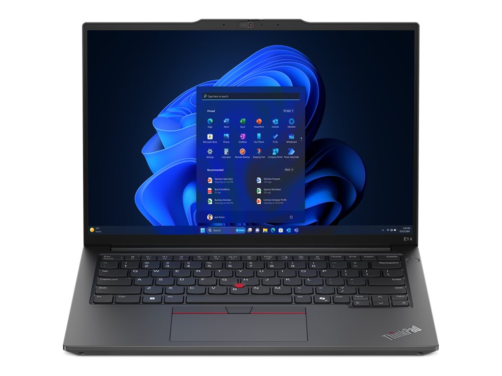 Lenovo ThinkPad E14 Gen 6 21M7 - 180-degree hinge design - Intel Core Ultra 7 - 155U / up to 4.8 GHz - Win 11 Pro - Intel Graphics 21M70005US