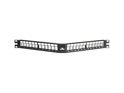 Leviton QuickPort Angled - Patch panel - black - 1U - 19 - 24 ports"
