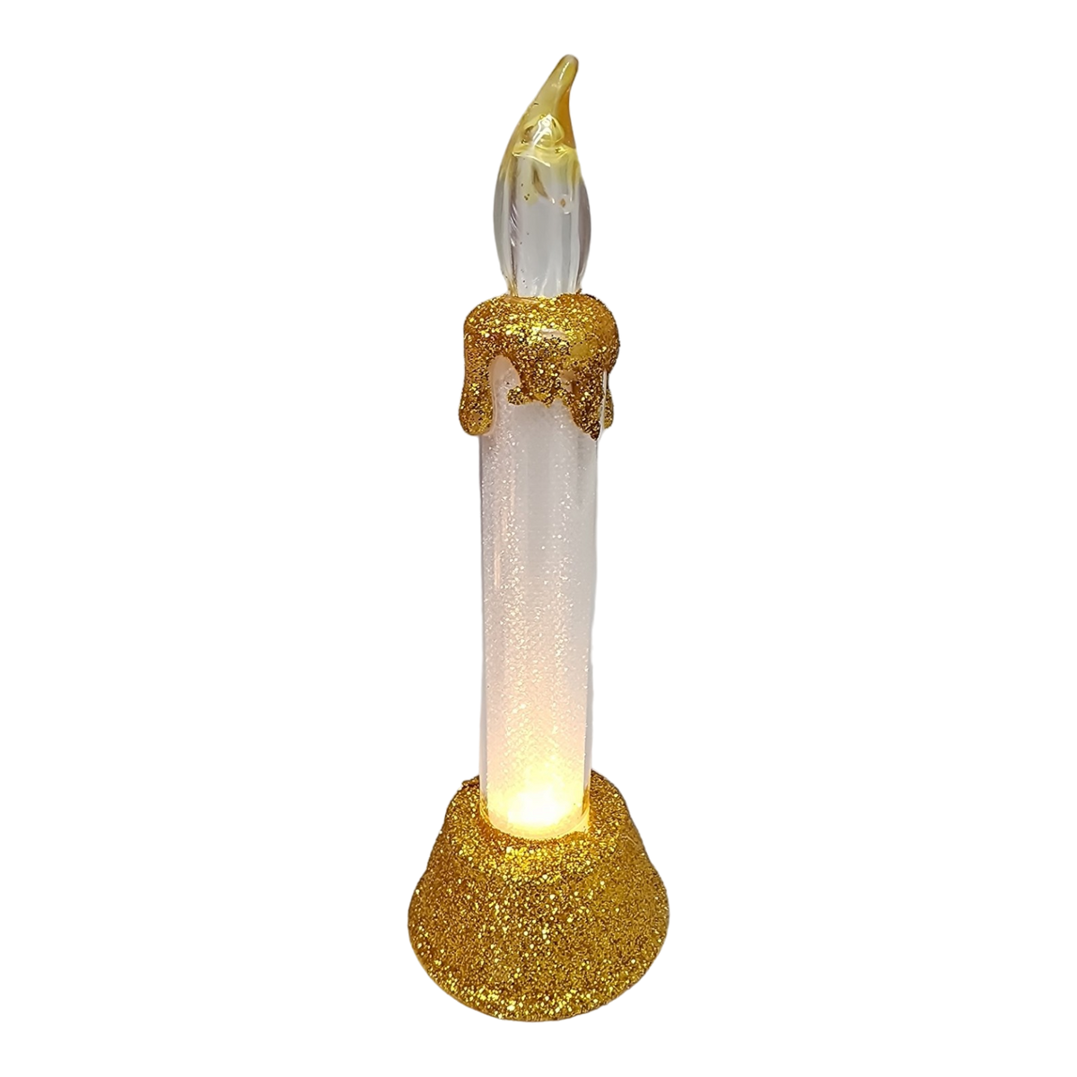 Light-Up LED Glittered 6 Inch Candle -