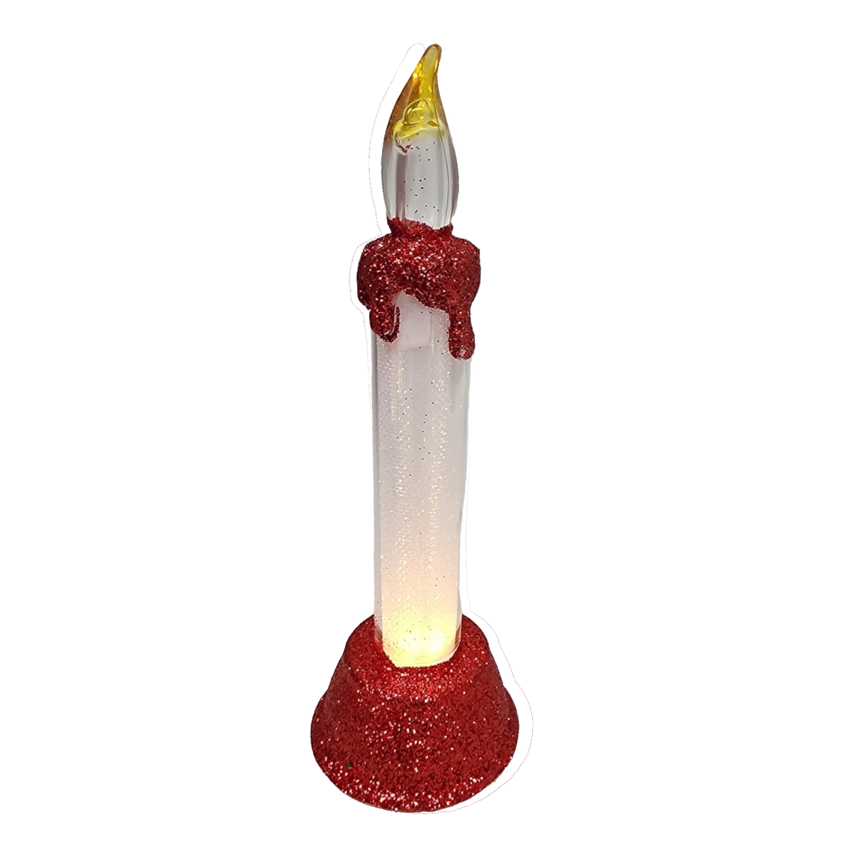 Light-Up LED Glittered 6 Inch Candle -