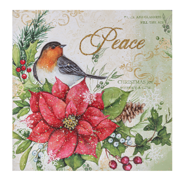 Light Up Winter Bird Canvas Wall Decor - Robin