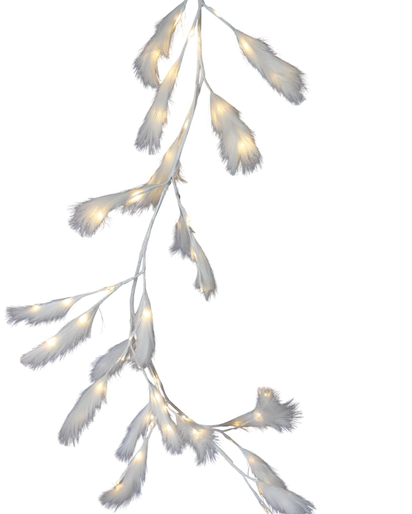 Lighted Pampas Grass Garland - 72 Inches