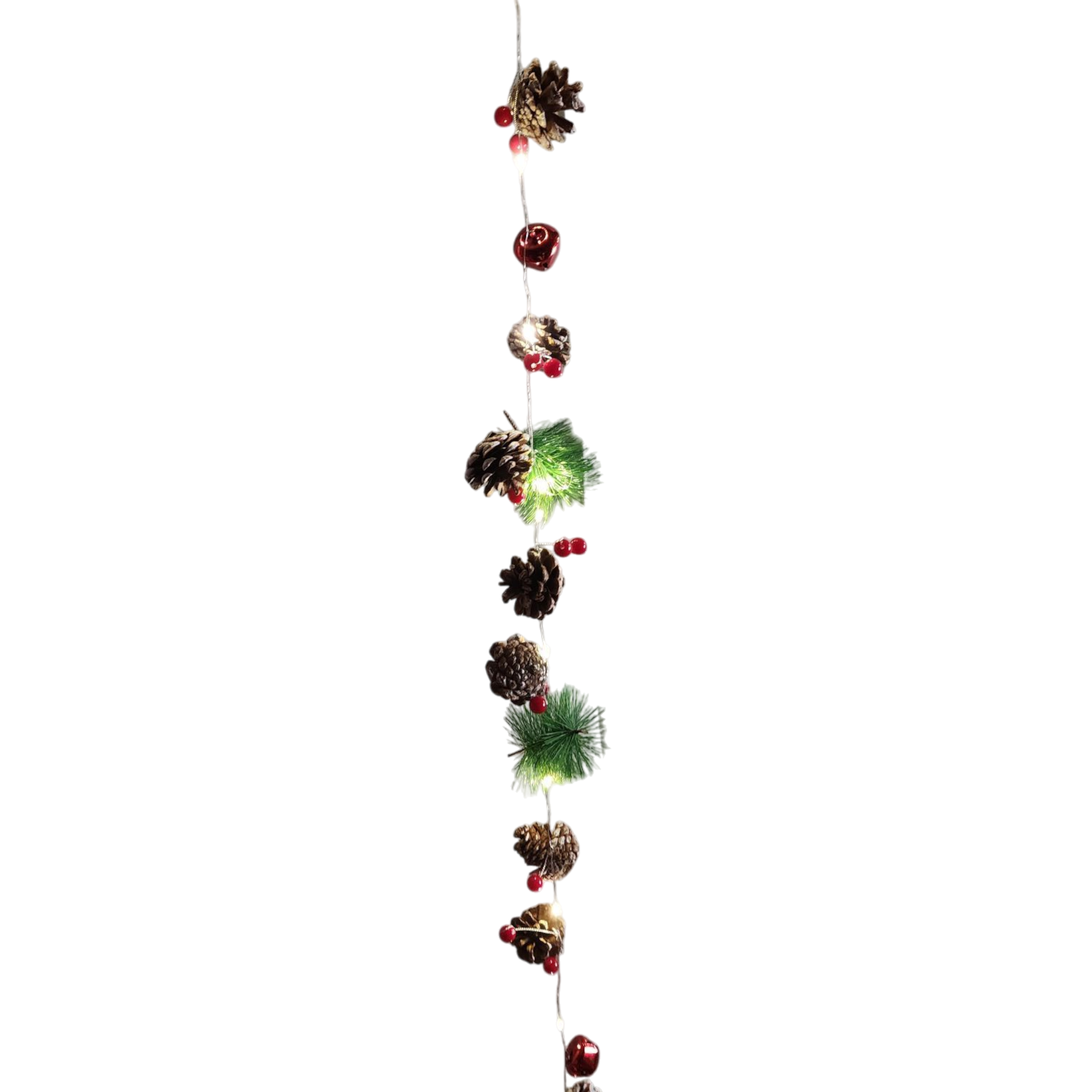 Lighted Pinecone Garland