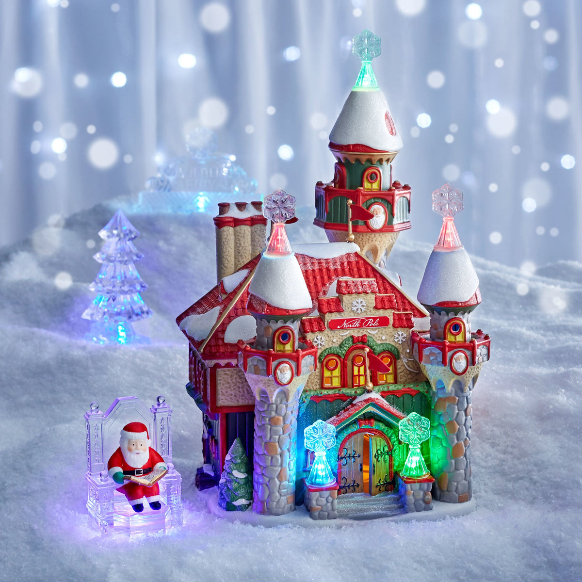 Lit Ice Castle Throne