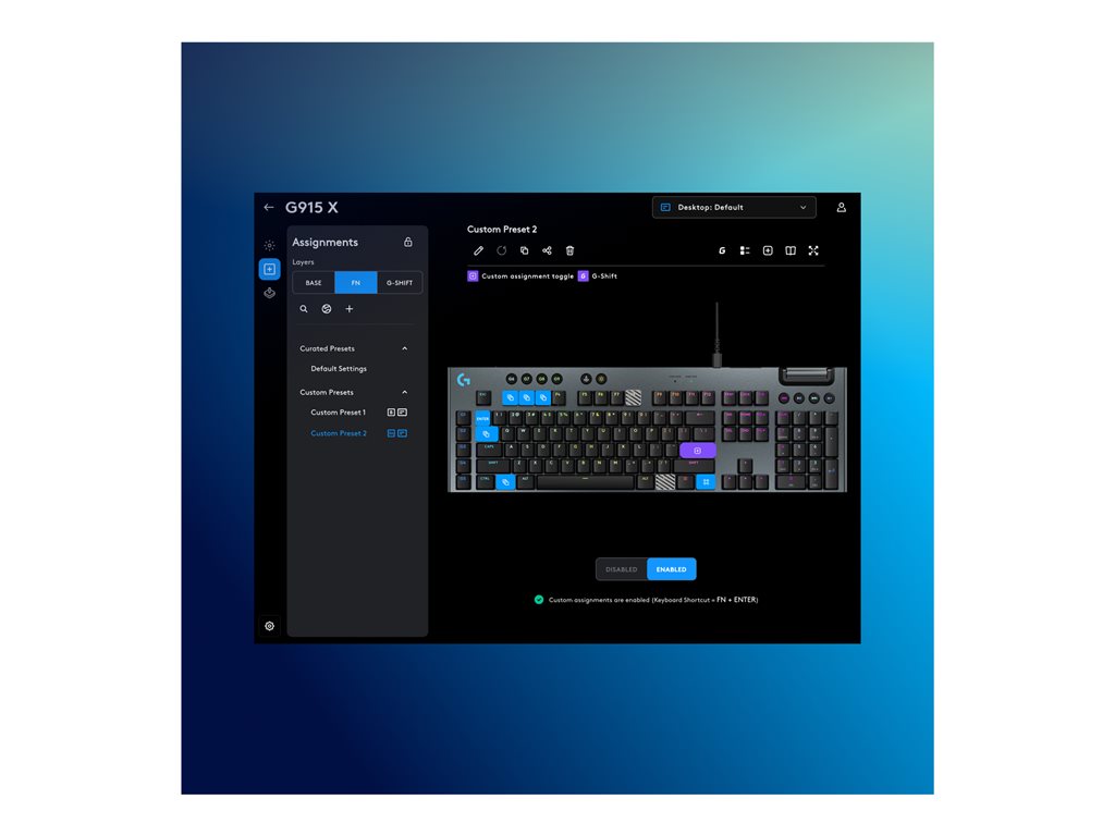 Logitech G G915 X - Keyboard - backlit - USB - QWERTY - English - black 920-012950
