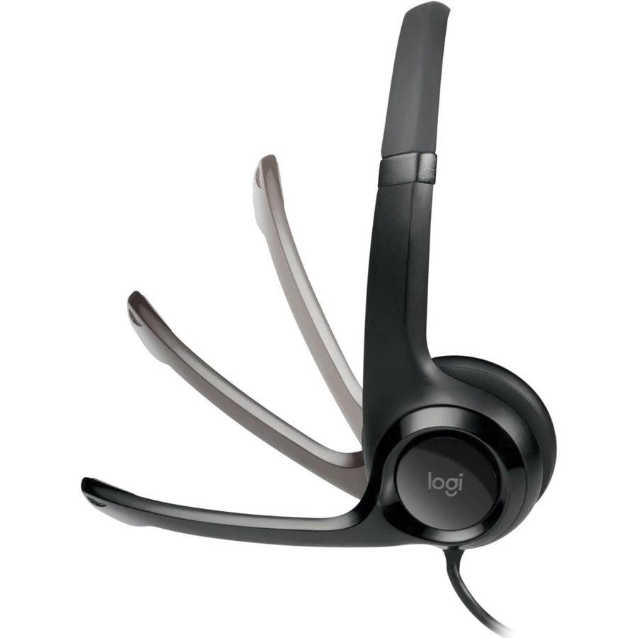 Logitech H390 Usb Computer Headset Wired Calls/Music Black
