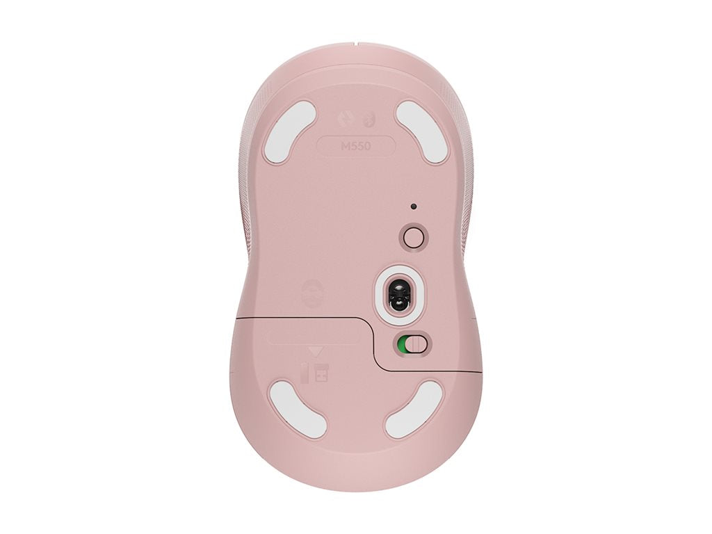 Logitech Signature M550 - Mouse - optical - 3 buttons - wireless - Bluetooth - Logitech Logi Bolt USB receiver - rose