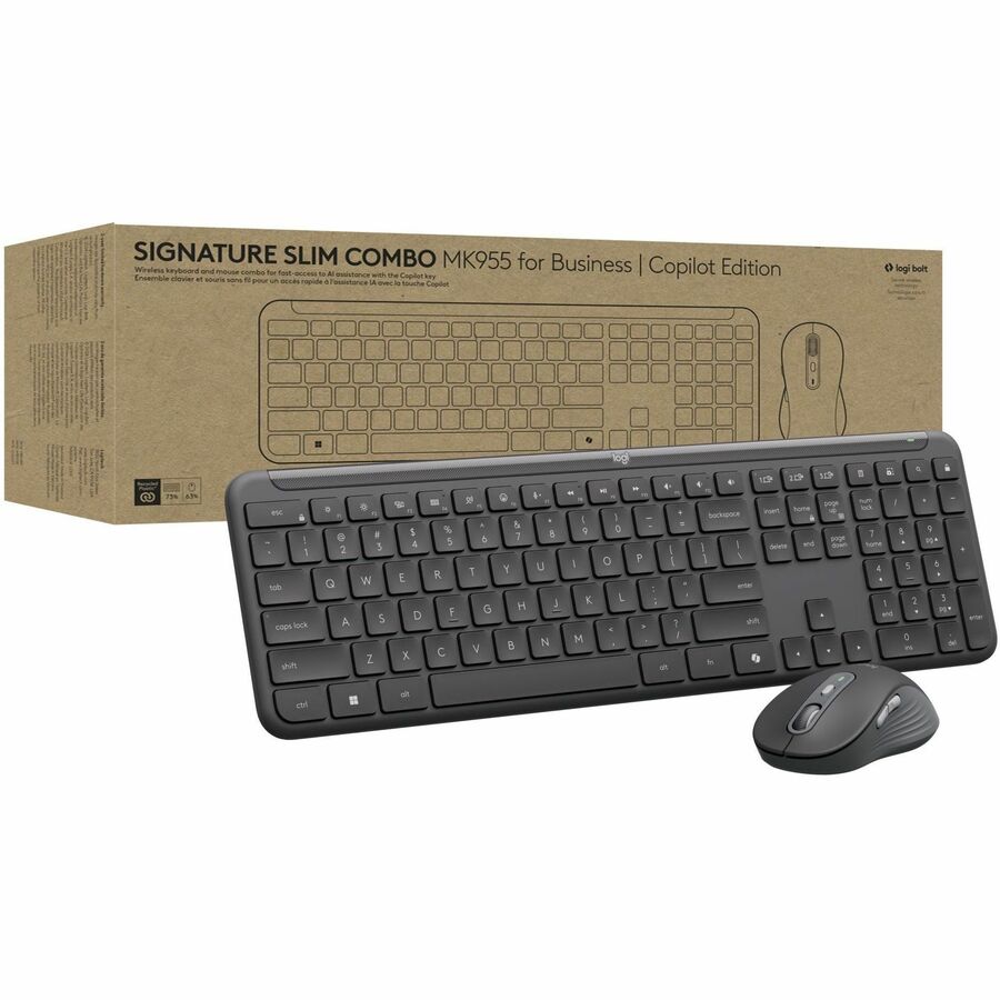 Logitech Signature Slim MK955 Combo for Business | Copilot Edition, Microsoft Copilot, 920-013271