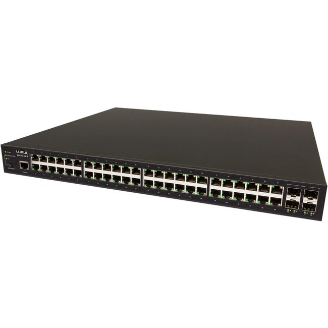 Luxul L2 L3 Managed Switch with 48-Port Gb PoE+ - US Power Cord SW-510-48P-F