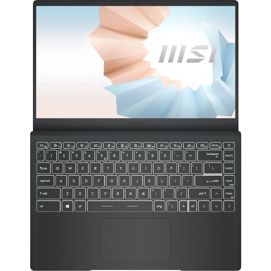 MSI Modern 14 B11S Modern 14 B11MOU-1025 14 Notebook - Full HD - Intel Core i7 11th Gen i7-1195G7 - 8 GB - 512 GB SSD - Carbon Gray" MODERN14B1025