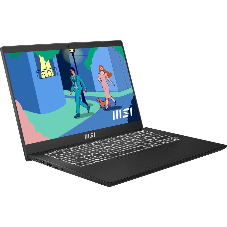 MSI Modern 14 C11M Modern 14 C11M-065US 14" Notebook - Full HD - 1920 x 1080 - Intel Core i5 11th Gen i5-1155G7 - 8 GB Total RAM - 8 GB On-board Memory - 512 GB SSD - Classic Black