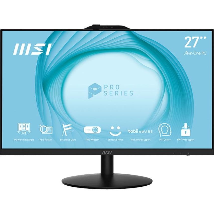 MSI PRO AP272 12M-092US All-in-One Computer - Intel Core i5 12th Gen i5-12400 - 16 GB RAM DDR4 SDRAM - 500 GB SSD - 27" Full HD 1920 x 1080 - Desktop - Black