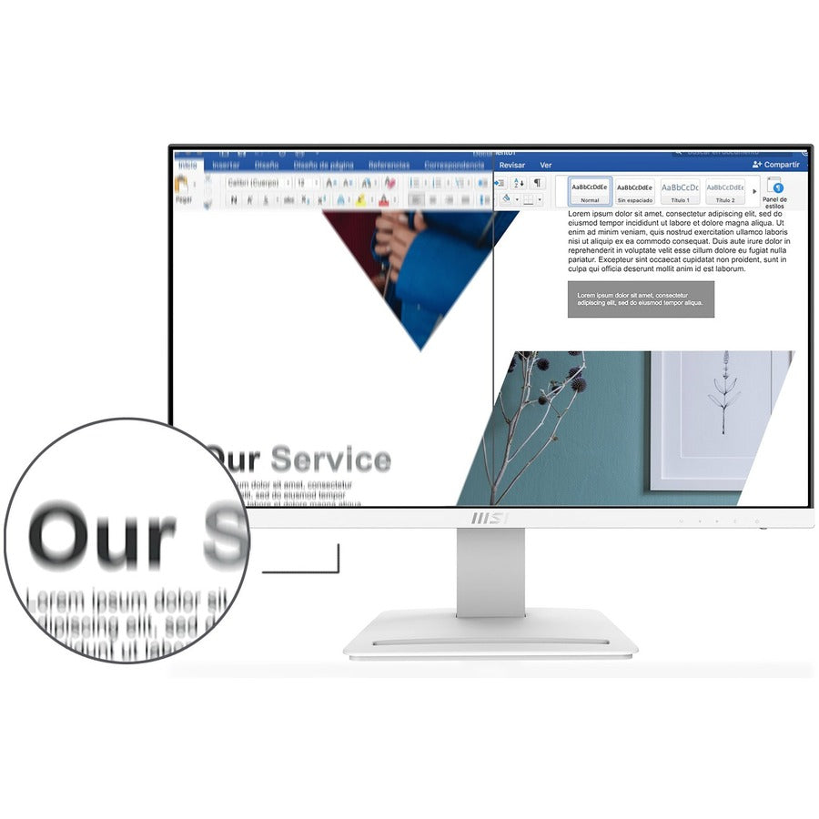 MSI Pro MP243W 23.8" Full HD LED LCD Monitor - 16:9 - White