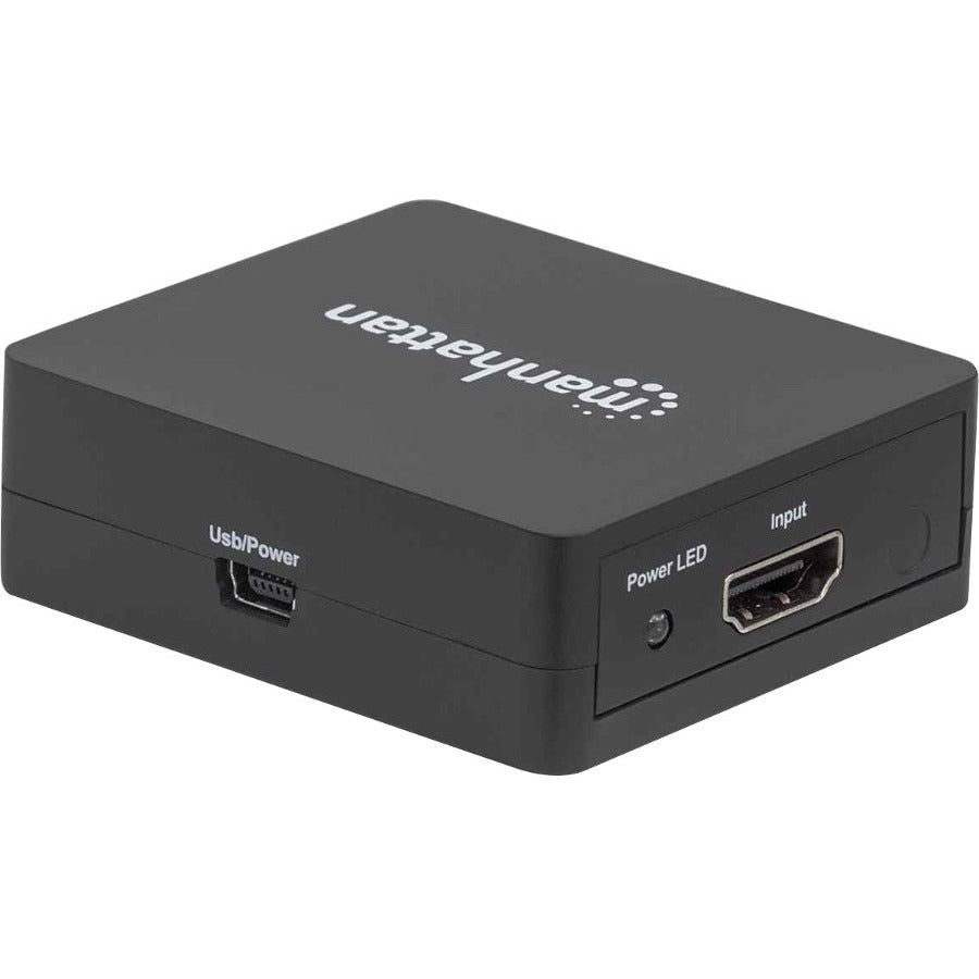 Manhattan HDMI Splitter 2-Port , 1080p, Black, Displays output from x1