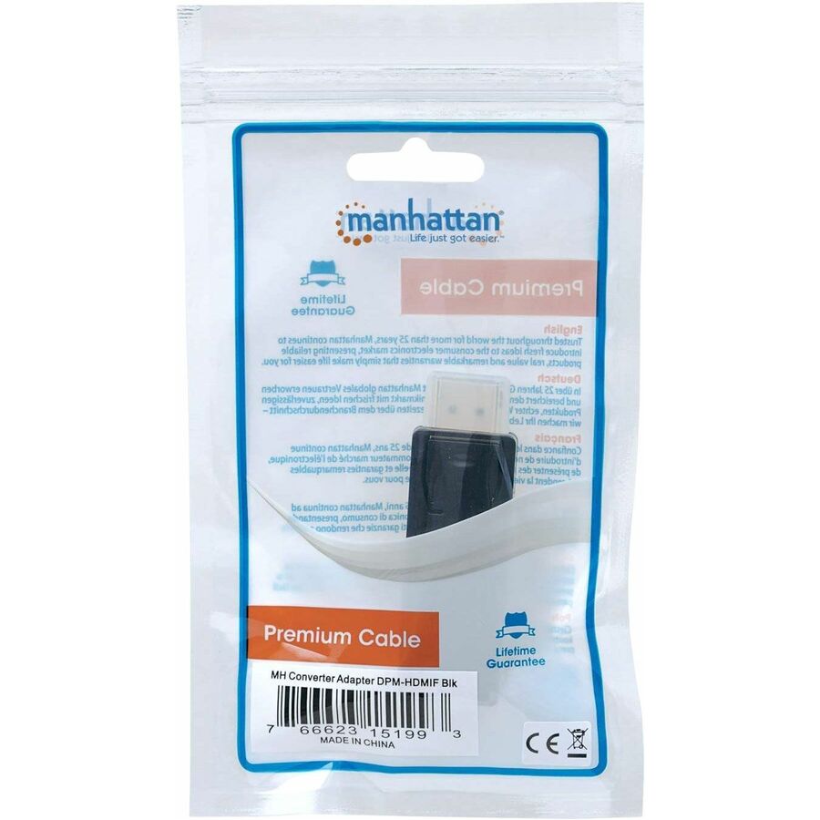 Manhattan Passive DisplayPort to HDMI Adapter - 1 x 20-pin DisplayPort DisplayPort 1.1