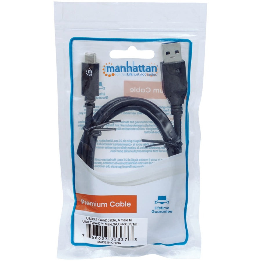 Manhattan SuperSpeed+ USB C Device Cable - 3.28 ft USB Data Transfer Cable - First End: 1