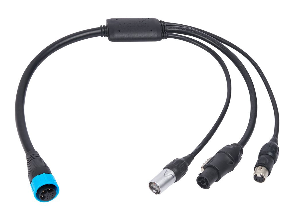 Martin - Breakout cable - PDE hybrid connector to XLR (Neutrik), powerCON TRUE1 (Neutrik), etherCON (Neutrik) - 1.6 ft -