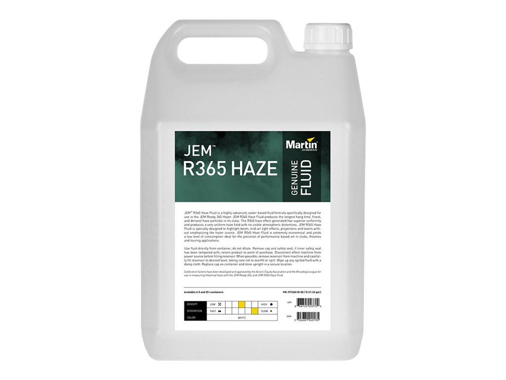 Martin JEM R365 - Haze machine fluid - 5 liters - bottle (pack of 4)