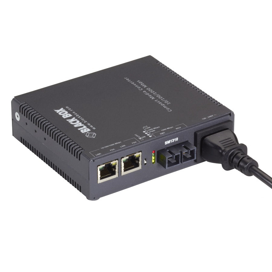 Media Converter - Black Box Gigabit Ethernet Singlemode Fiber 1310nm 10km SC | Tecisoft LGC5152A