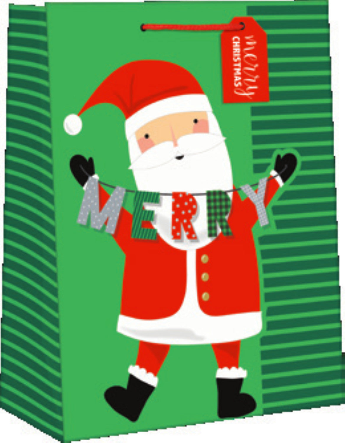 Medium Sized Whimsical Giftbag - Santa