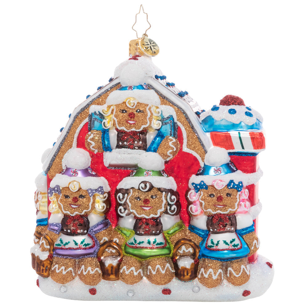 Merry Milk Maids Glass Ornament