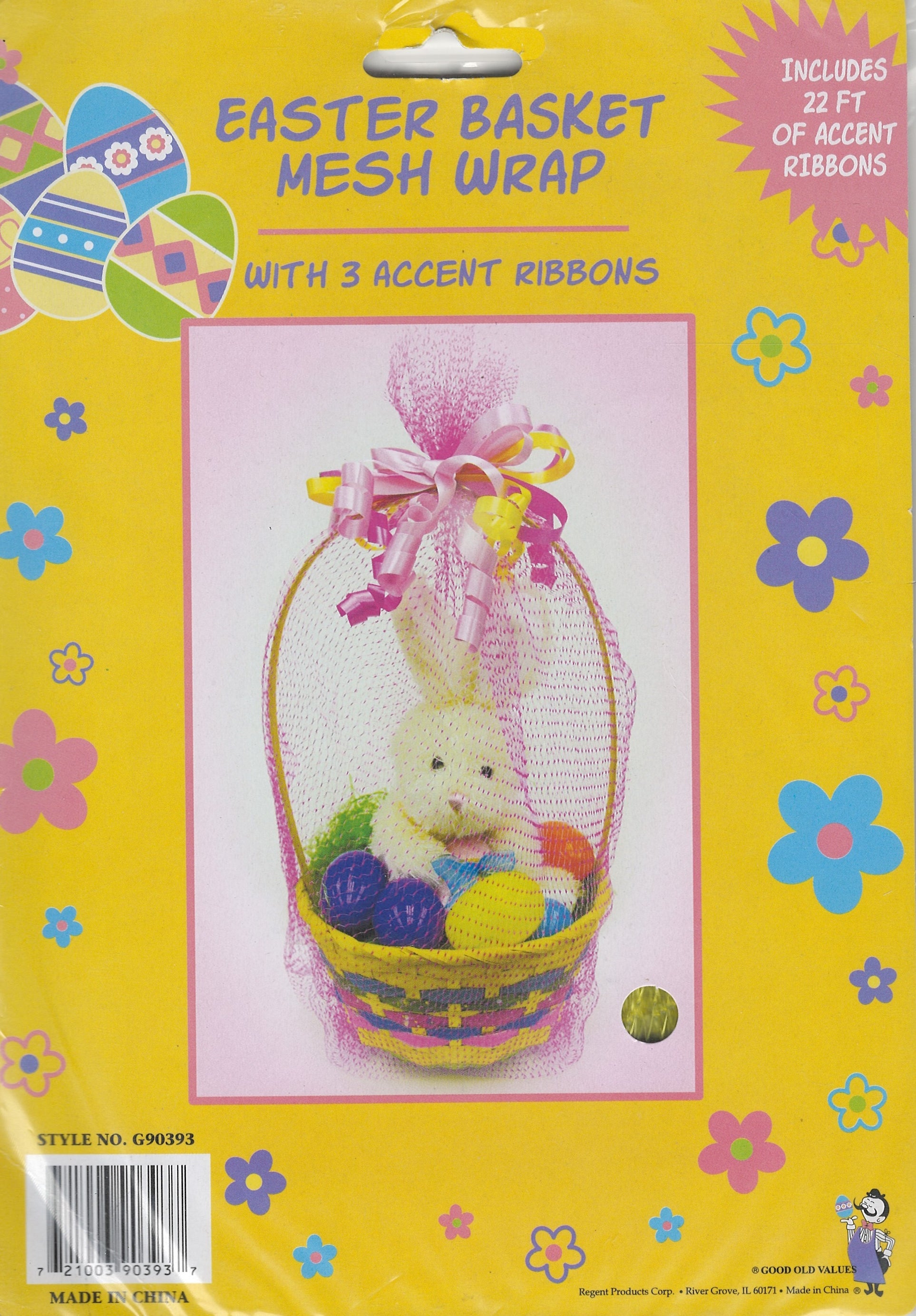 Mesh Easter Basket Wrap - Pink