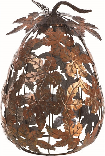 Metal Leaf Pumpkin Centerpiece - Large