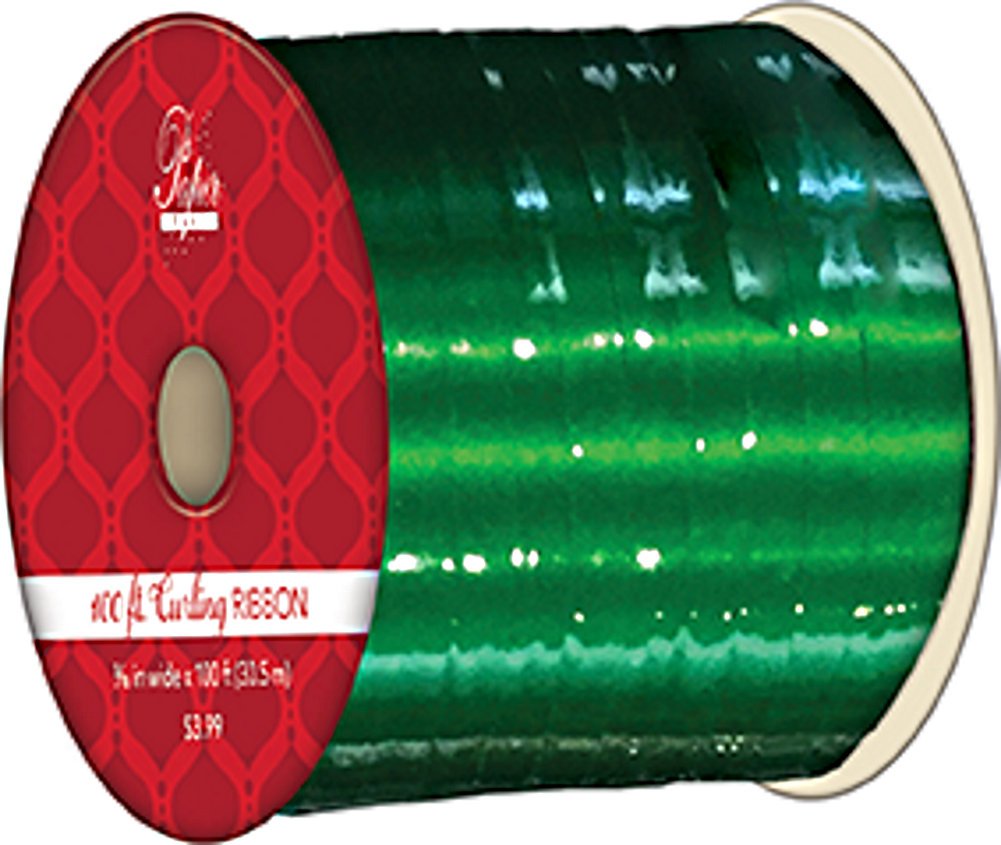 Metallic Style Curling Ribbon -3/16 inch X 100 Feet - Shiny Red