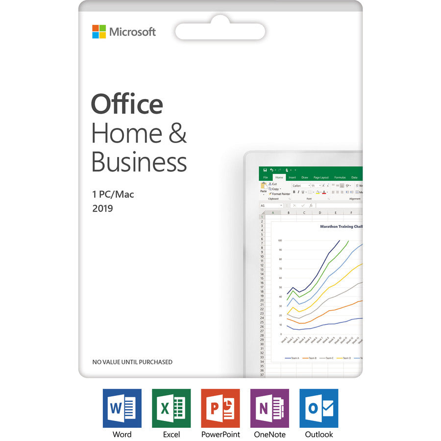 Microsoft Office Home and Business 2019 | 1 device, Windows 10 PC/Mac Key Card