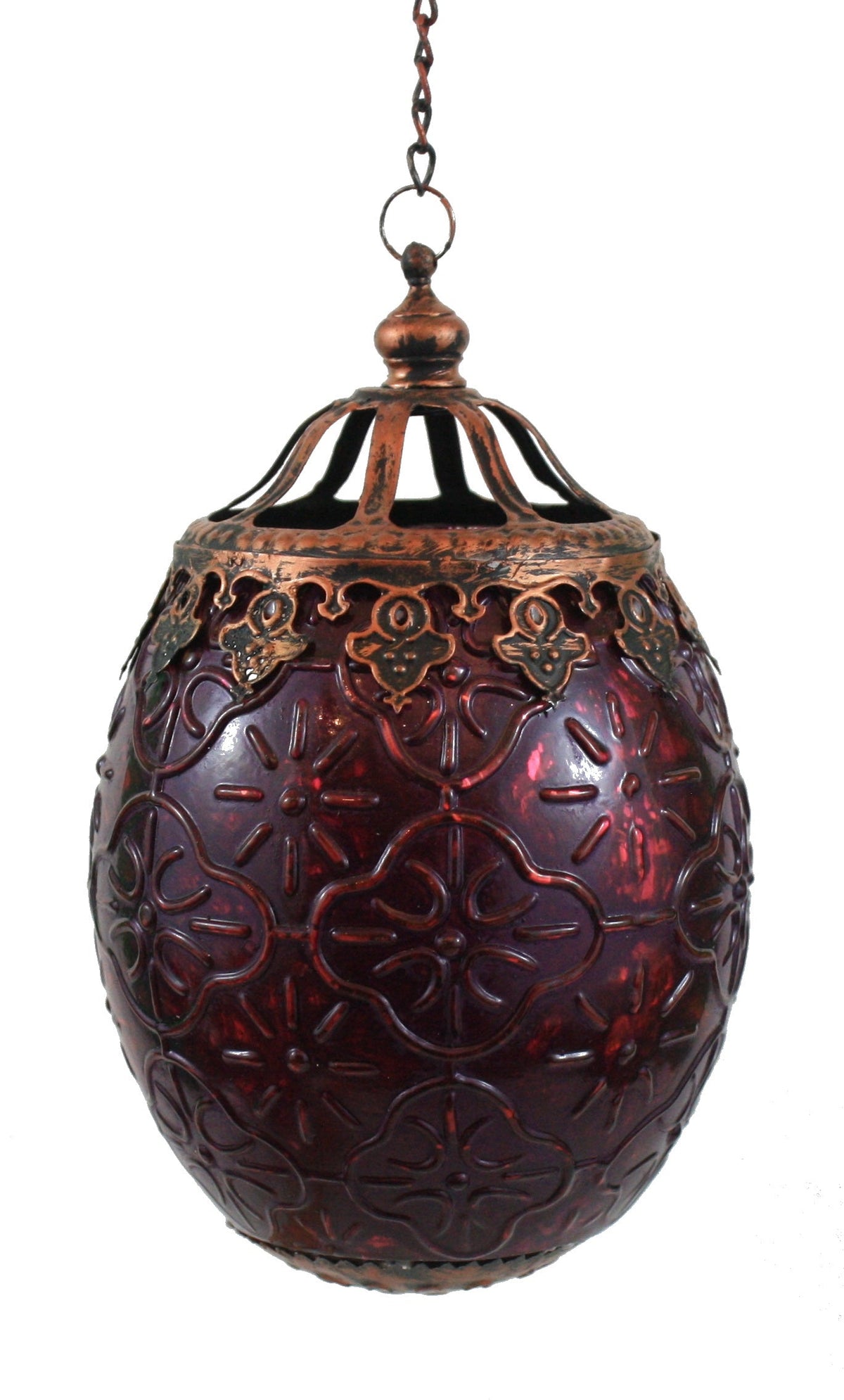 Midwest Glass and Tin Burgundy Ornament - Narrow