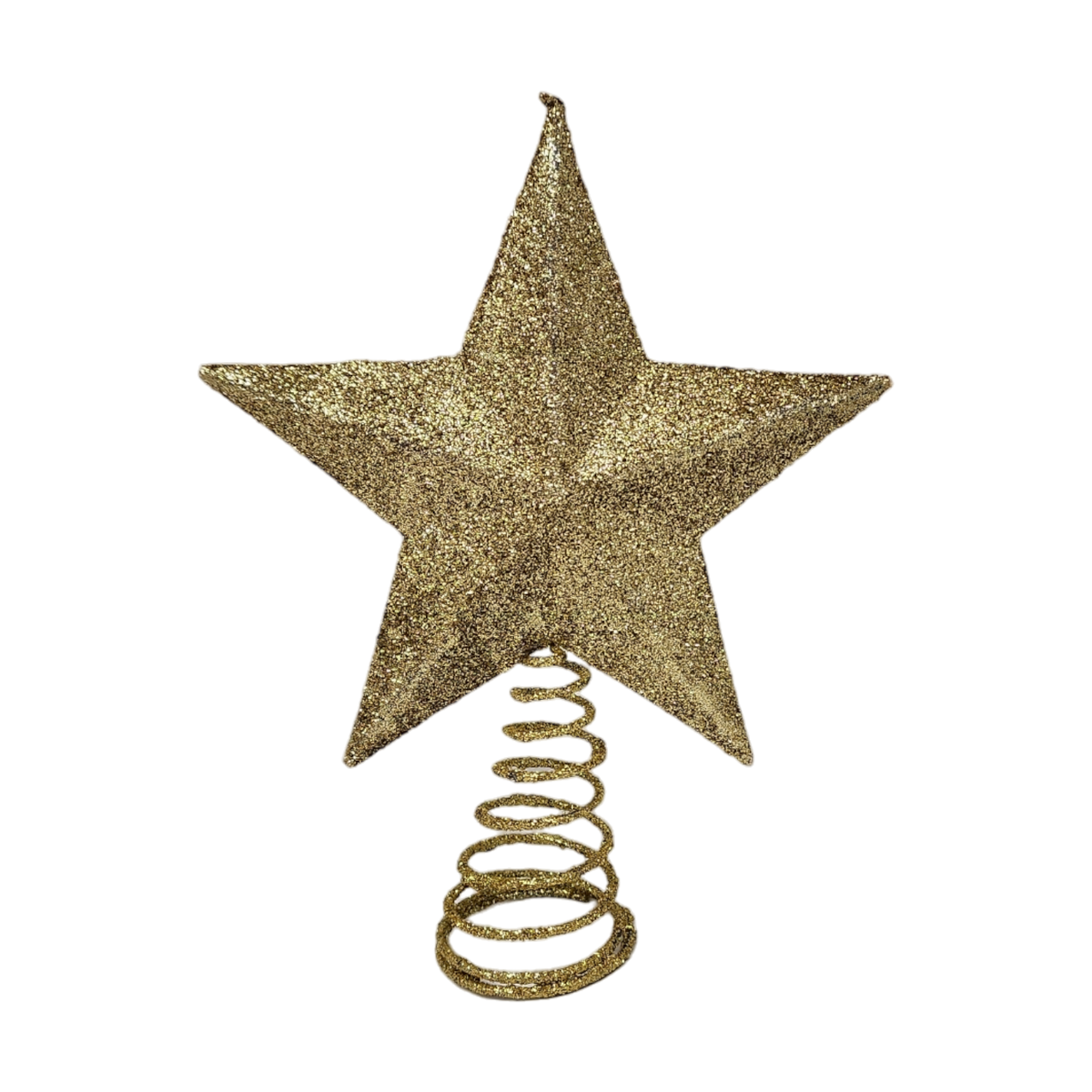 Mini Glitter Star Tree Topper - Gold