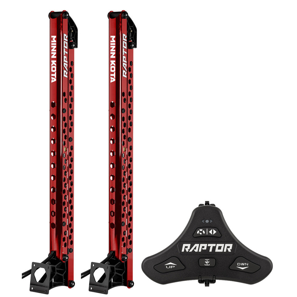 Minn Kota Raptor Bundle Pair - 8' Red Shallow Water Anchors w/Active Anchoring &
