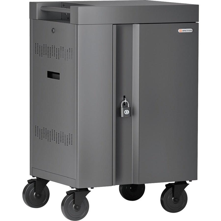 Mobile Device Charging Cart - 24-Device USB-C Pre-Wired | CUBE Cart Mini TVCM24USBC-CK