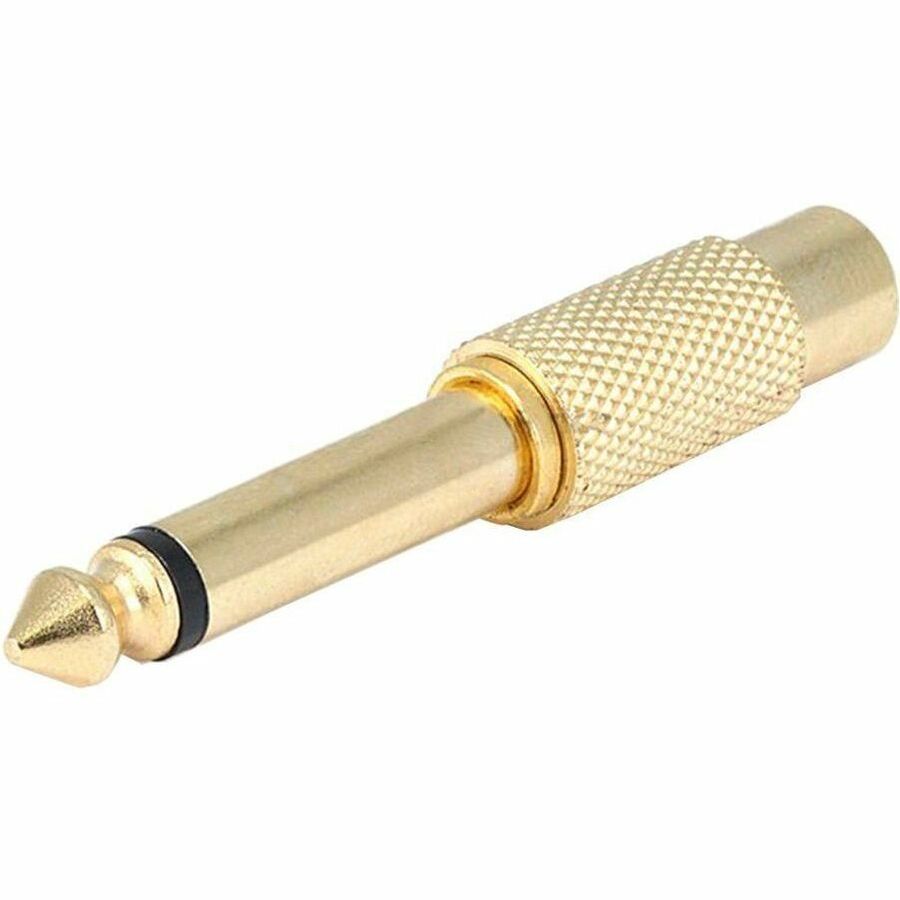 Monoprice Metal 1/4in (6.35mm) TS Mono Plug to RCA Jack Adapter, Gold Plated