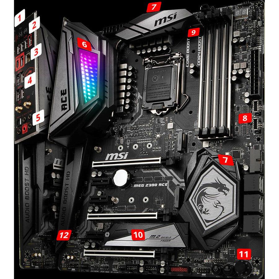 Msi Meg Z390 Ace Lga 1151 (300 Series) Intel Z390 Sata 6Gb/S Usb 3.1 Atx Intel Motherboard