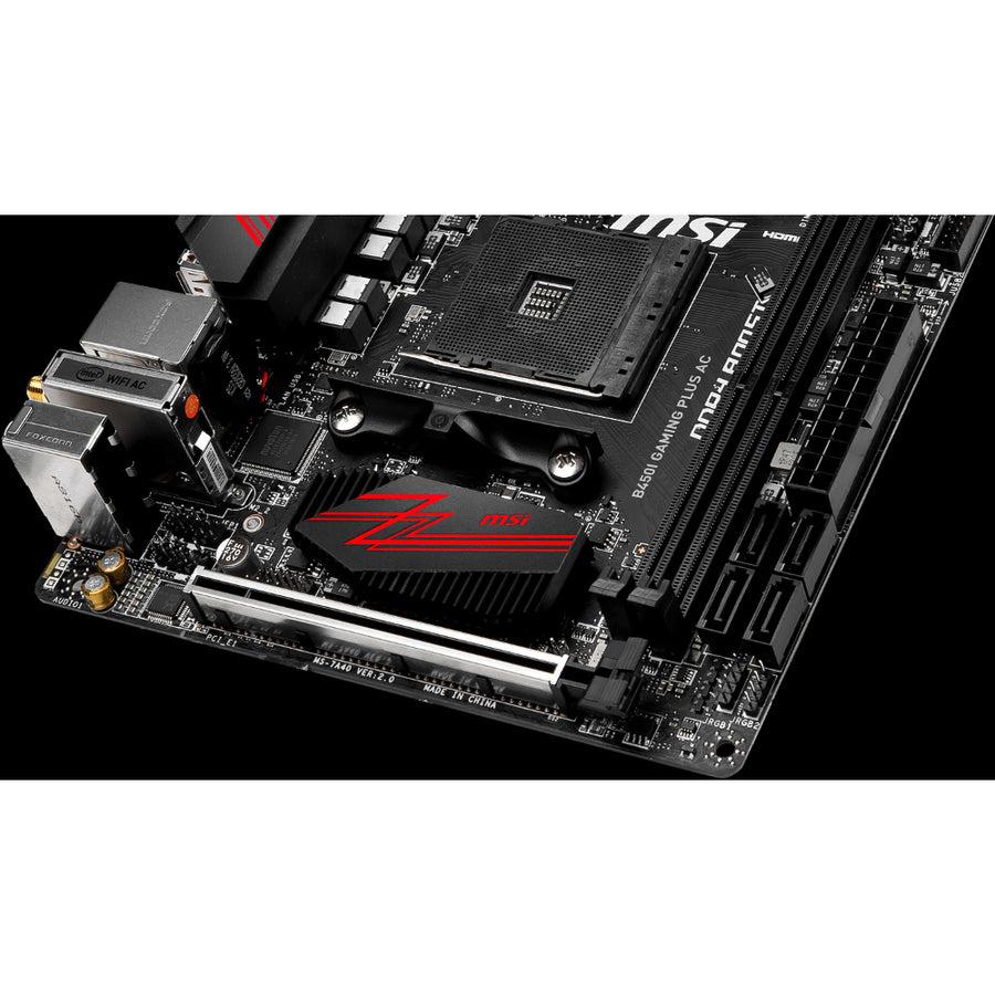 Msi Performance Gaming B450I Gaming Plus Ac Am4 Amd B450 Sata 6Gb/S Mini Itx Amd Motherboard