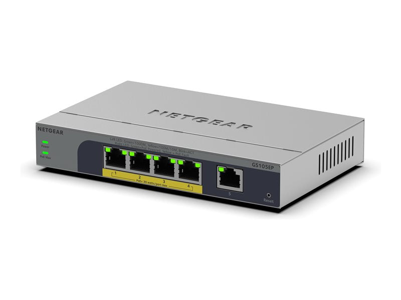 NETGEAR 5-Port Gigabit Easy Smart PoE+ Switch 63W for SMBs