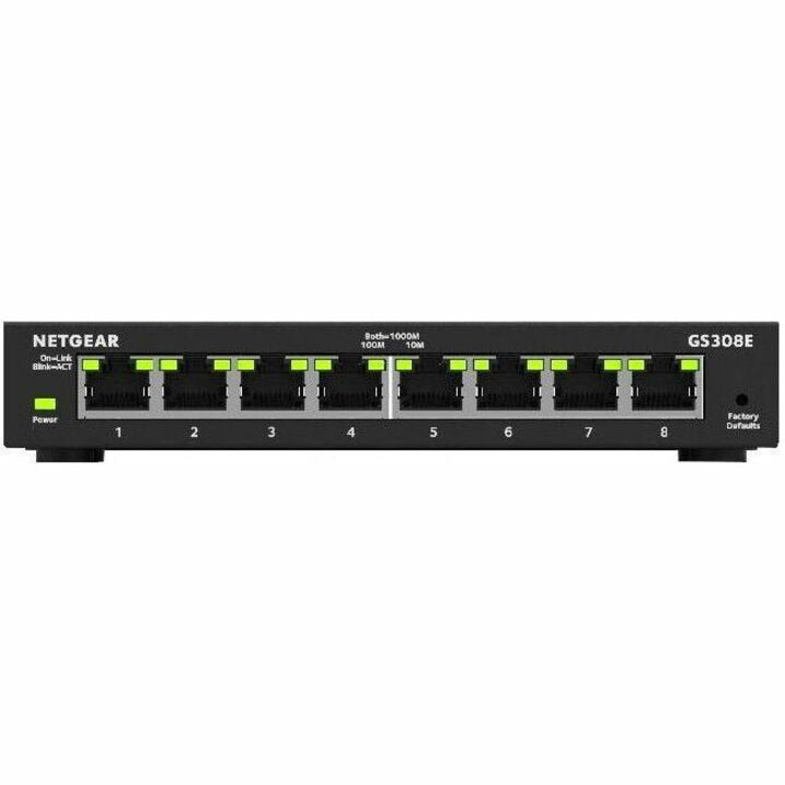 NETGEAR GS308E 8-Port Gigabit Plus Switch with VLAN & QoS for Small Office