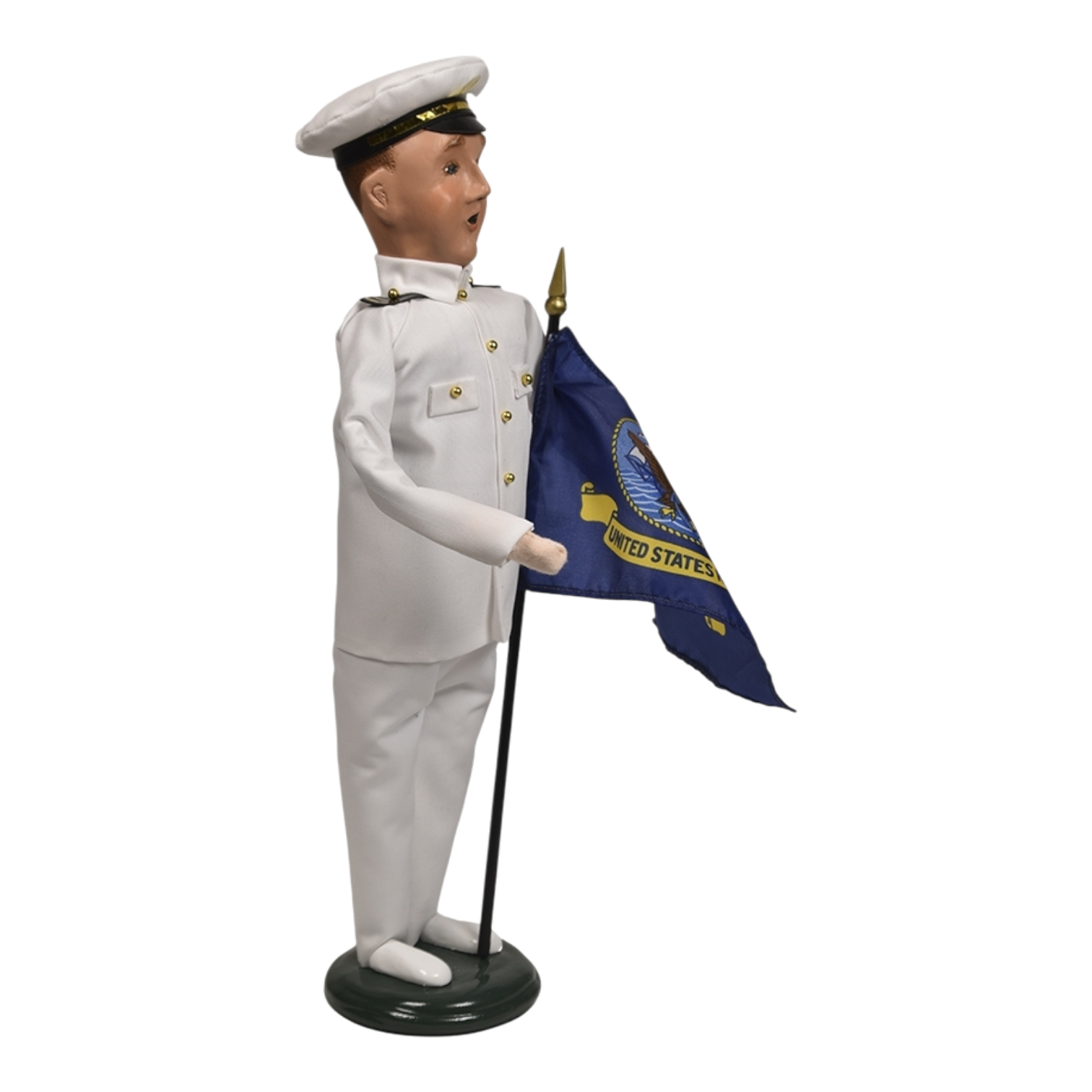Navy Man with Flag