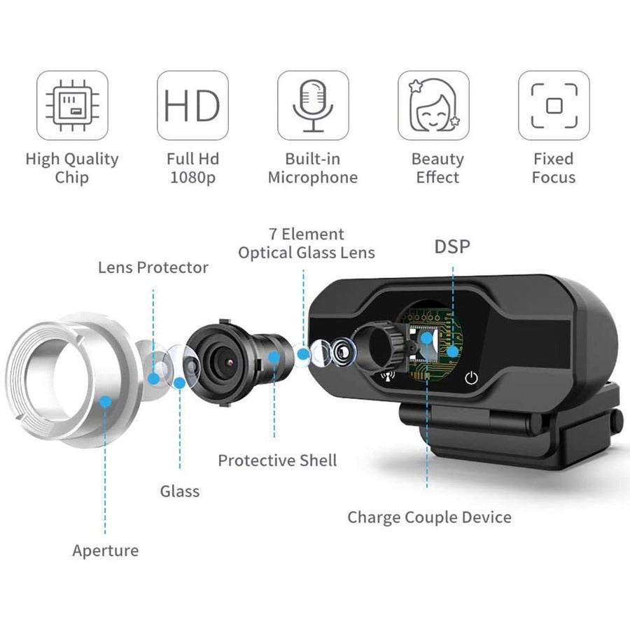 Netpatibles Webcam - Black - Usb 2.0 - Retail