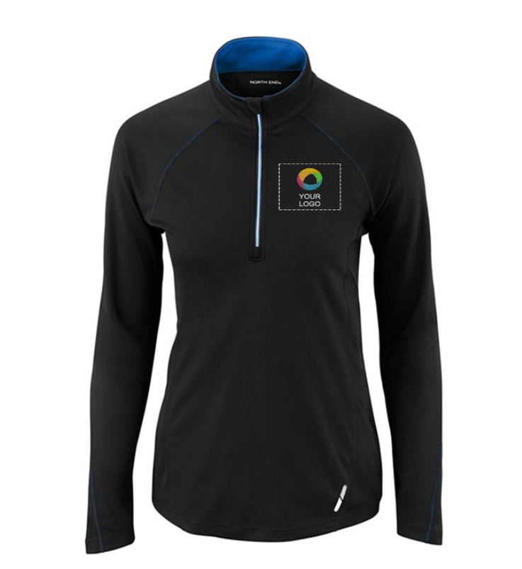 North End® Ladies' Radar Quarter-Zip Performance Long-Sleeve Top – Sleek, Stylish, and Ready for Any Challenge