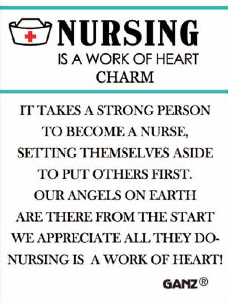 Nursing is a Work of Heart Charm
