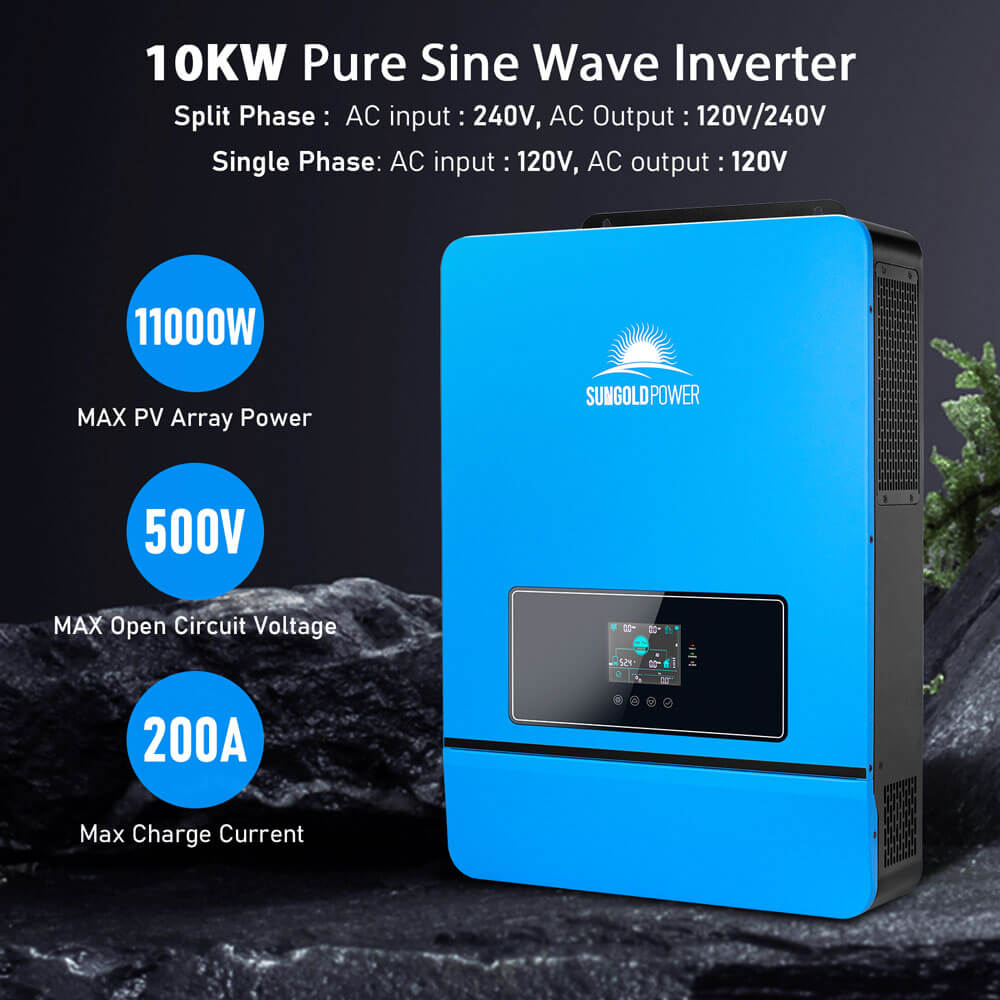 OFF GRID SOLAR KIT 12 X 550 WATTS SOLAR PANELS 25.6KWH LITHIUM BATTERY 10KW SOLAR INVERTER 48VDC 120V/240V